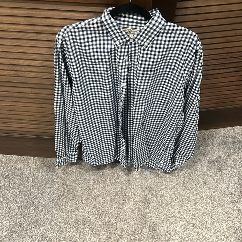 Chor clothing large dress shirt. Blue and white checkers.